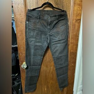 Versace Collection Women Black Zip Up Pocket Jeans L 34